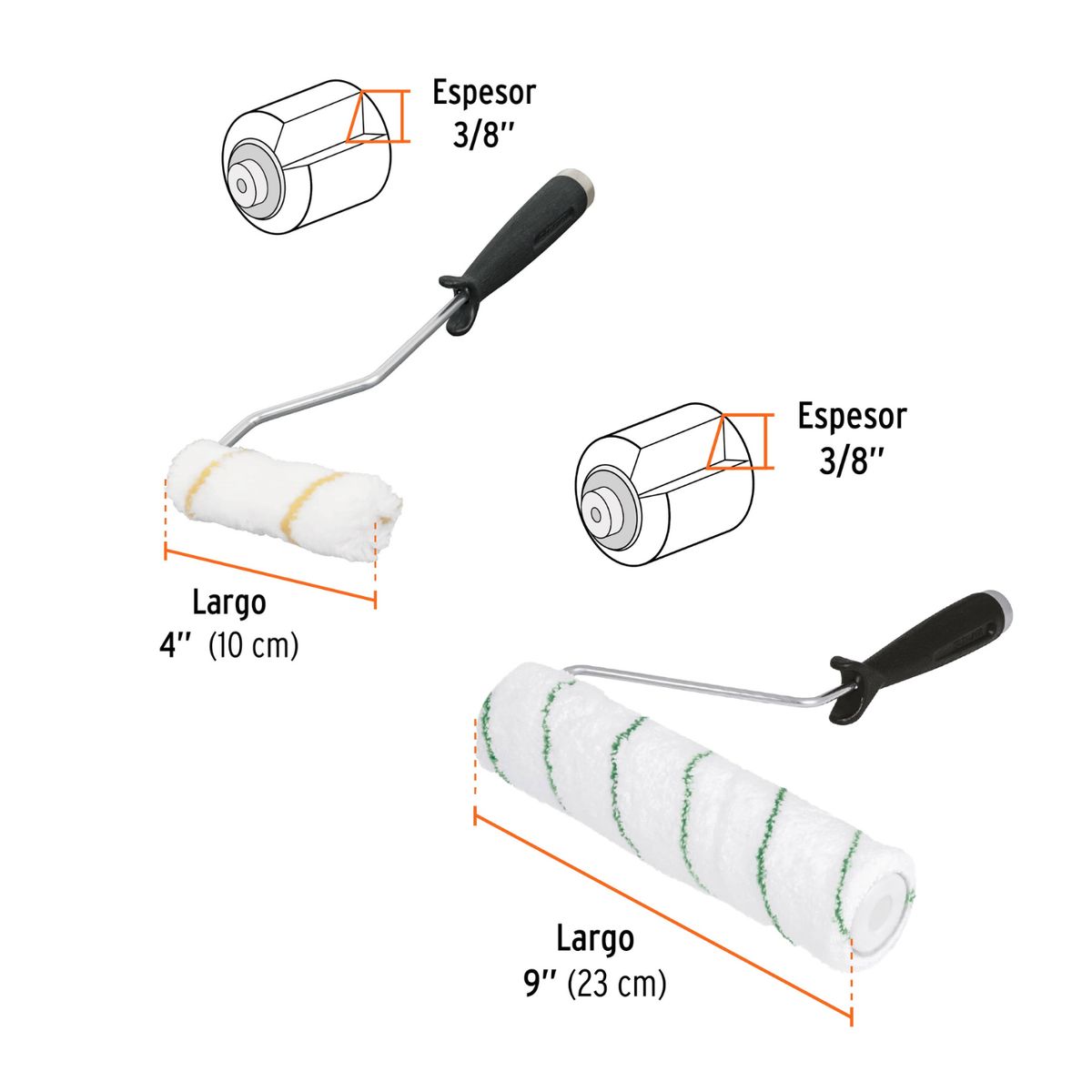 TRUPER - Kit pintor rodillo para pintar + repuestos Truper