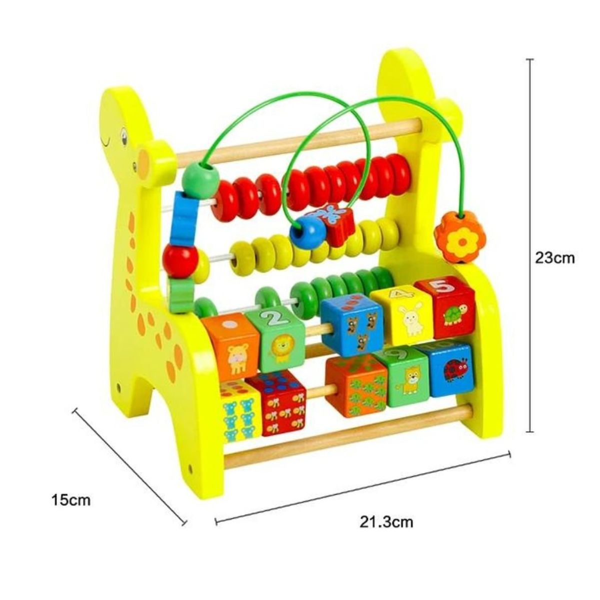 GENERICO - Juego Didáctico Laberinto Jirafa Abaco De Madera
