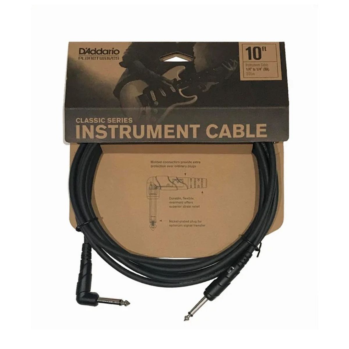DADDARIO - Cable Daddario Classic 3m Entrada L a Plug PW-CGTRA-10