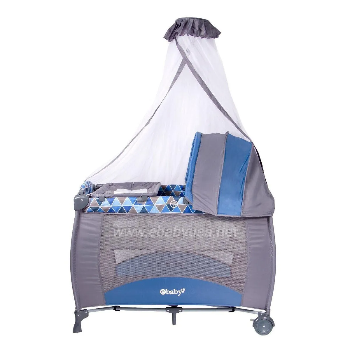EBABY - Cuna Corral Mecedora SALLY 716-1 Azul