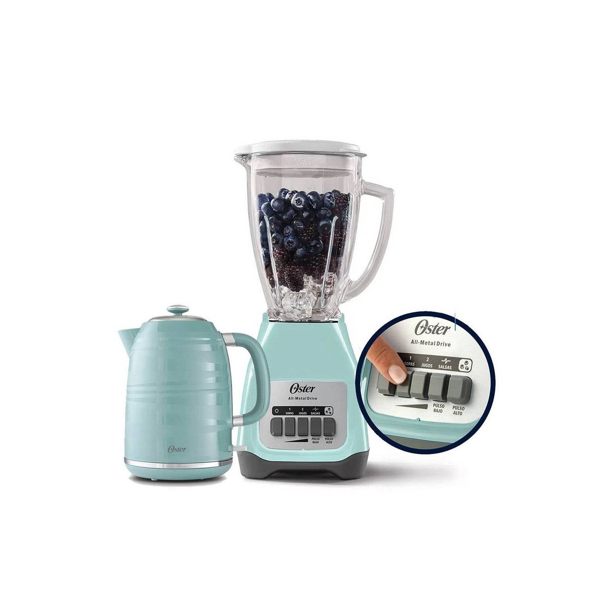 OSTER - Combo Licuadora 2V BLSTKAG-VPB Hervidor BVSTKT4177V