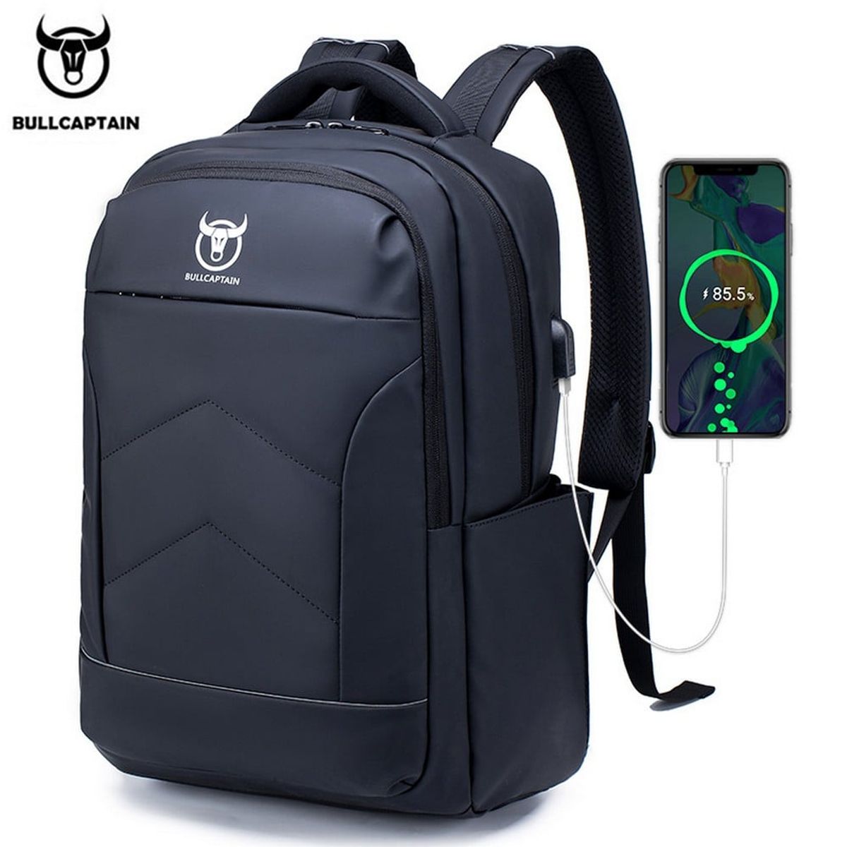 BULLCAPTAIN - BullCaptain - Mochila Multifunción Impermeable SJB-601-PU-BK Negro