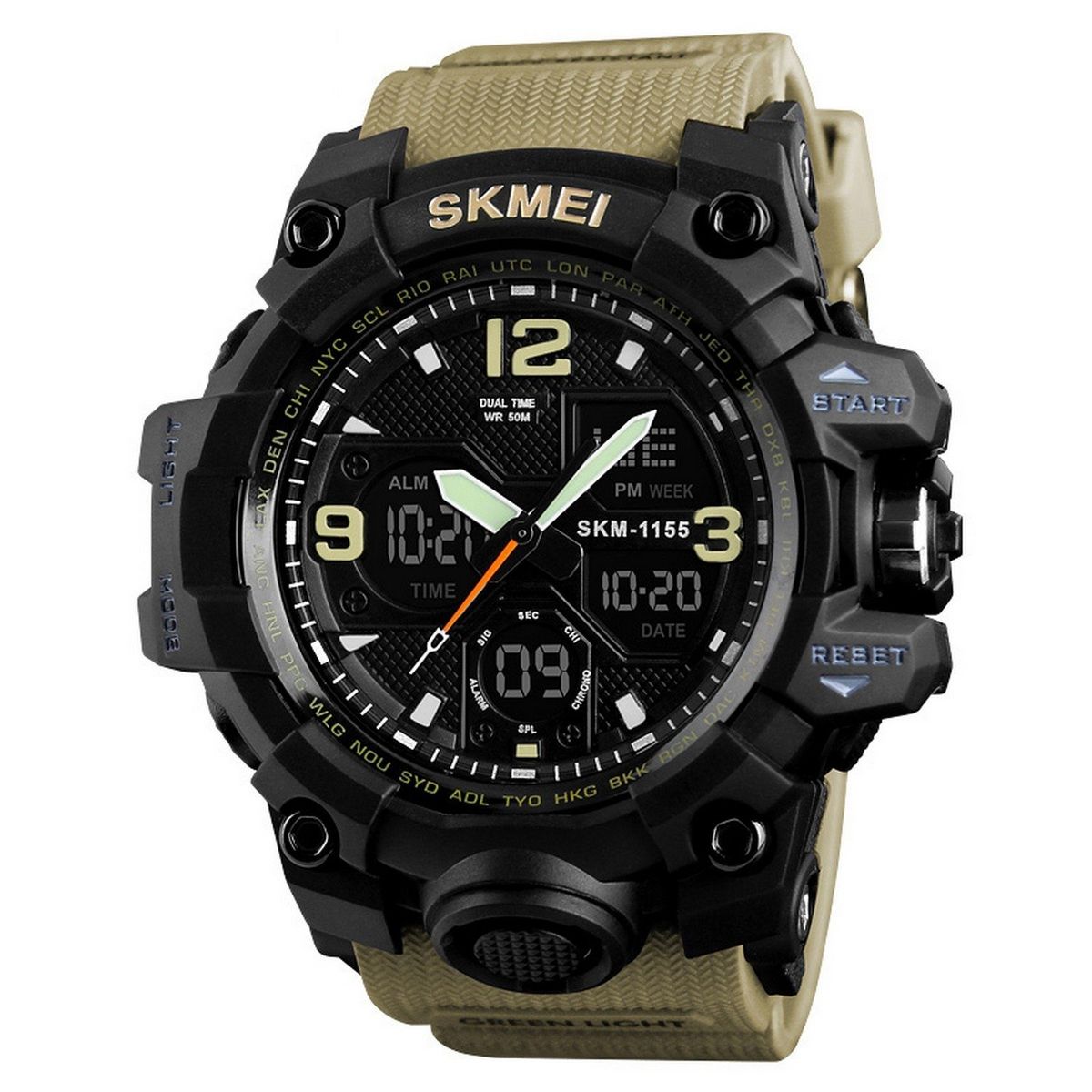 SKMEI - Skmei - Reloj 1155BKH Analógico y Digital para Hombre