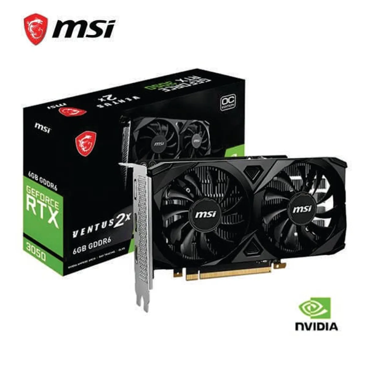MSI - TARJETA GRAFICA MSI  VENTUS 2X RTX3050 6GB