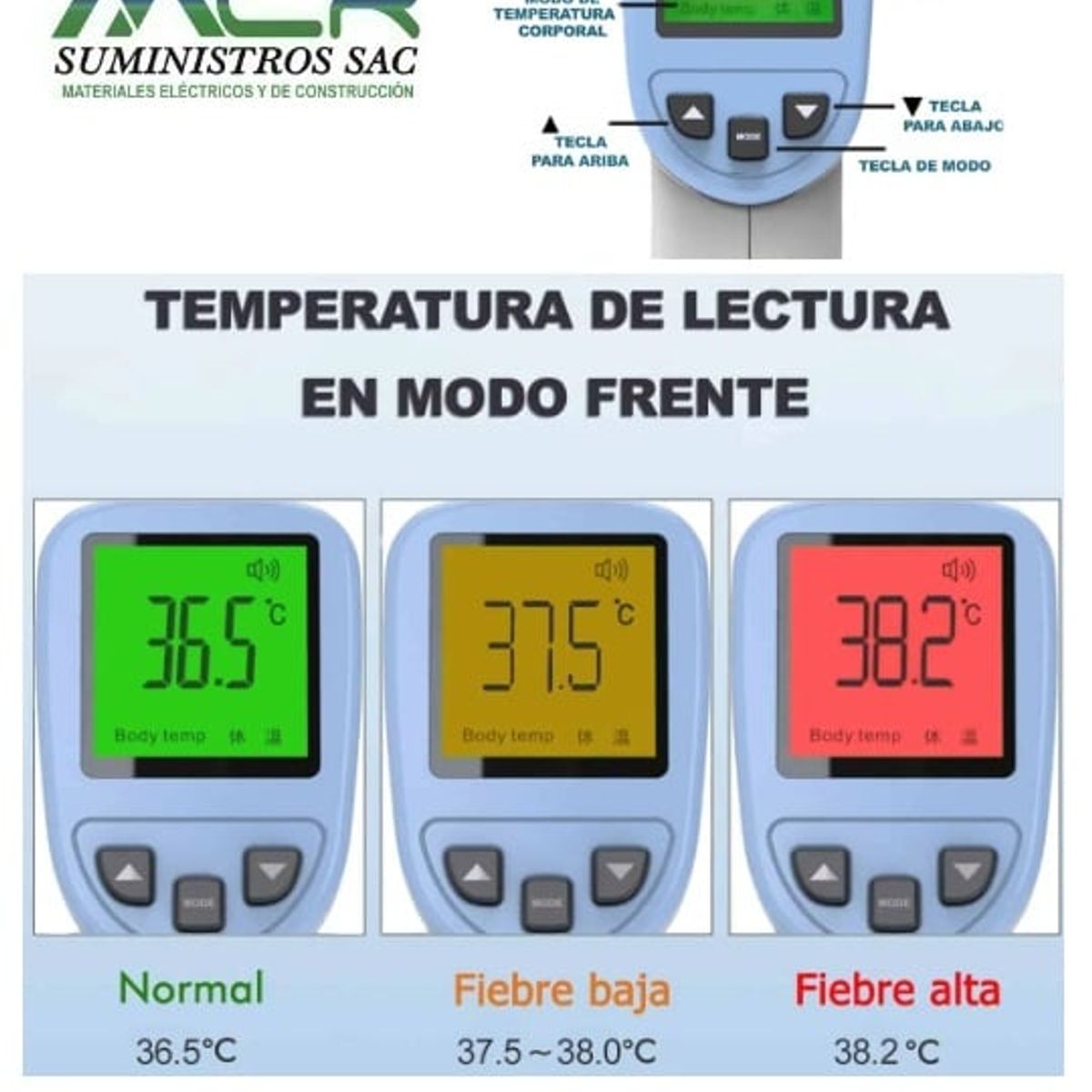 TESTECH - TERMOMETRO CORPORAL INFRAROJO 35°C-43°C OFERTA