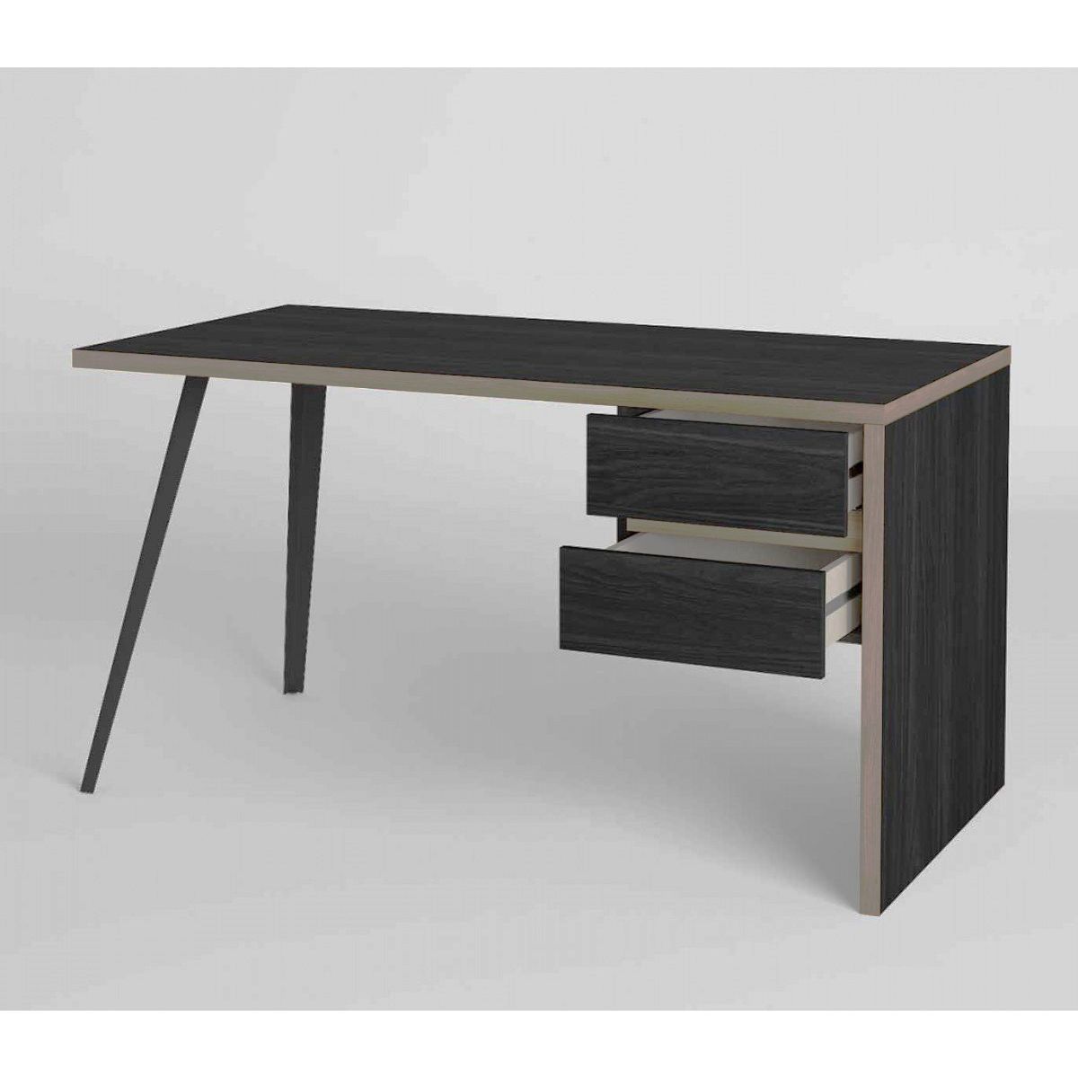 TU MESITA - Escritorio Juvenil Douha color Negro 2 cajones TU MESITA