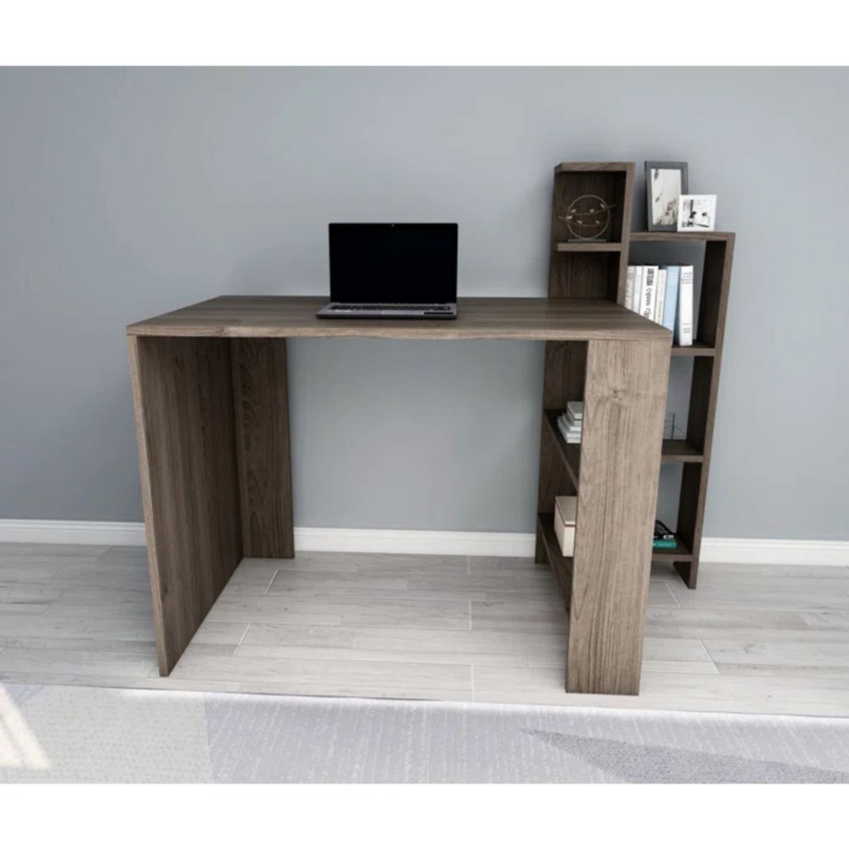 TU MESITA - Escritorio Moderno Palace con Librero color Marrón TU MESITA