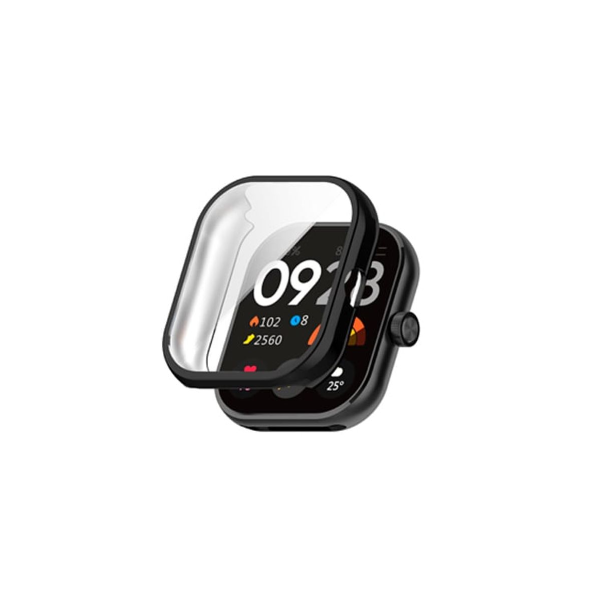 GENERICO - Bumper con Vidrio incorporado para Redmi Watch 4 - Negro