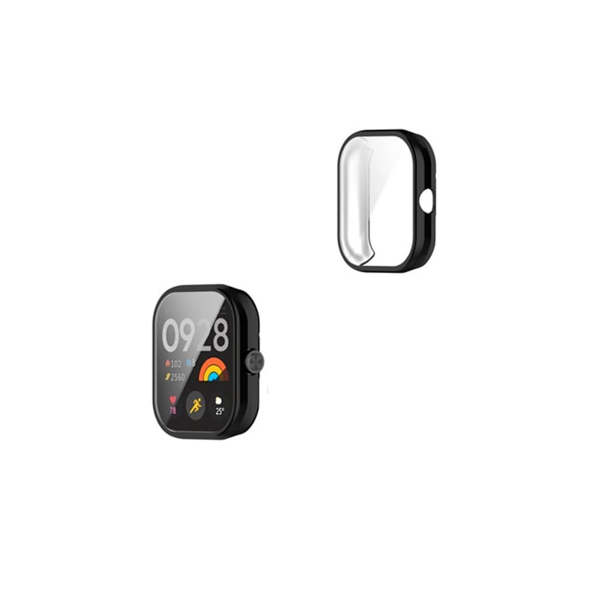 GENERICO - Bumper con Vidrio incorporado para Redmi Watch 4 - Negro