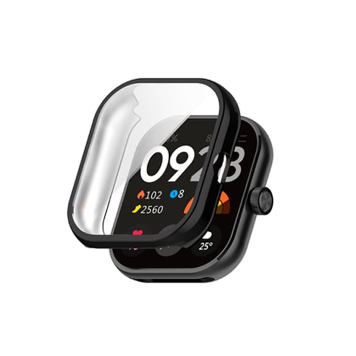 GENERICO - Bumper con Vidrio incorporado para Redmi Watch 4 - Negro
