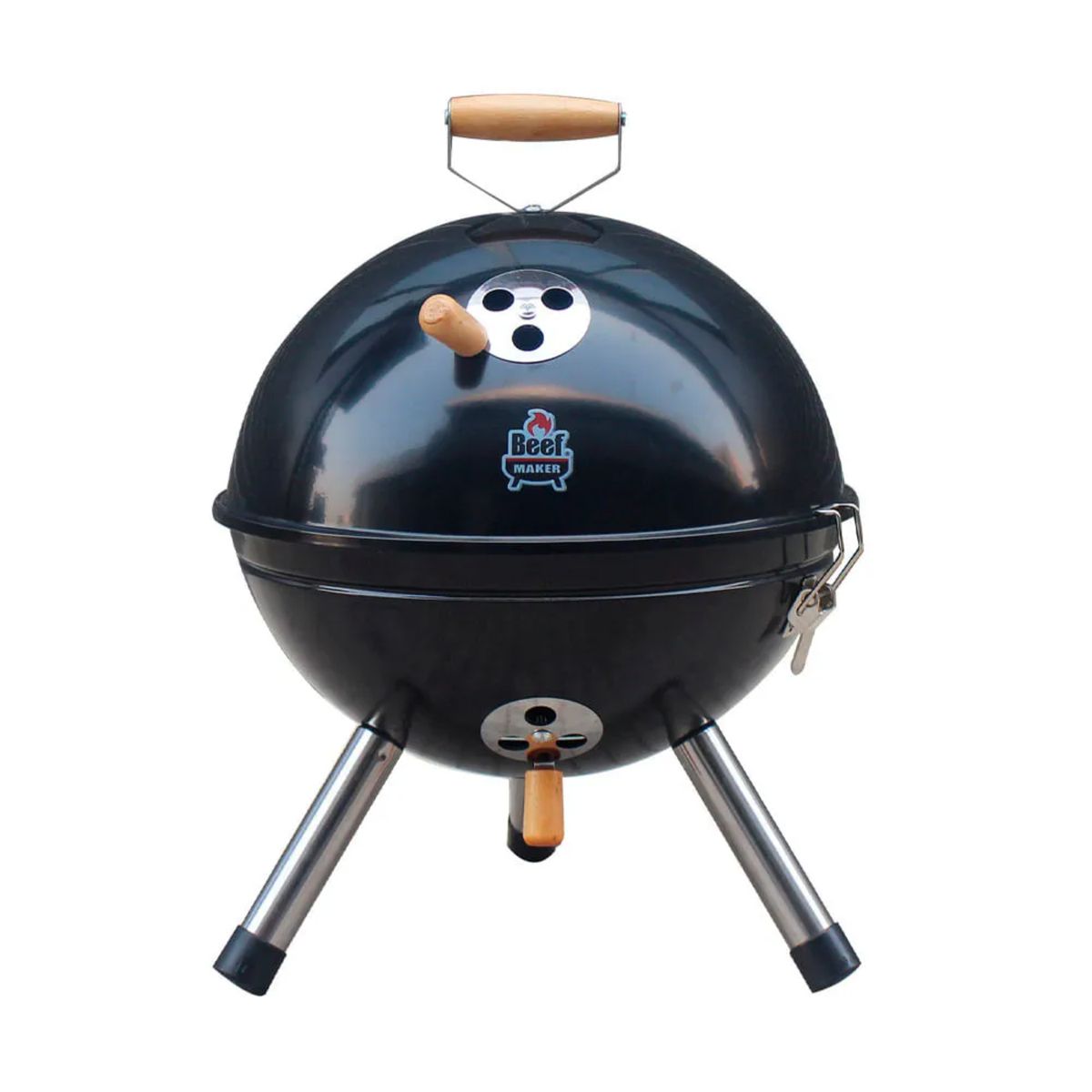 GENERICO - Parrilla a Carbón Portátil Negro Beef Maker 41cm x 32 cm.