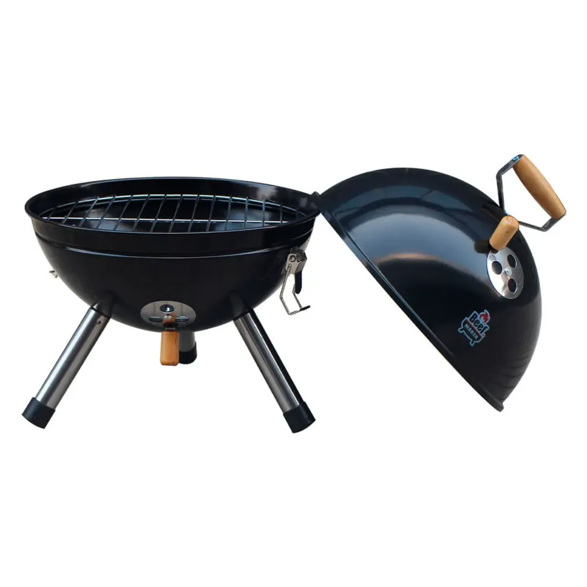 GENERICO - Parrilla a Carbón Portátil Negro Beef Maker 41cm x 32 cm.