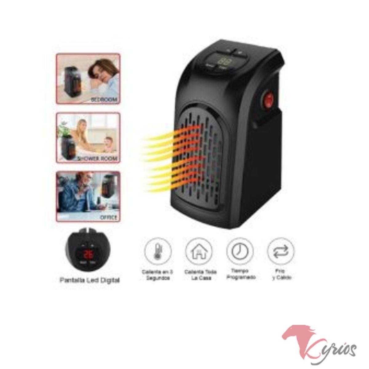 GENERICO - Mini Calentador Eléctrico Para El Hogar