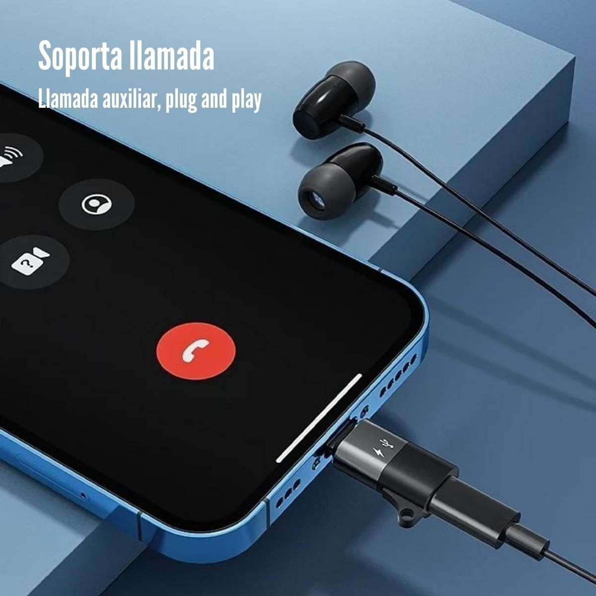 GENERICO - Adaptador OTG Type C a Lightning para Iphone Audio y Carga