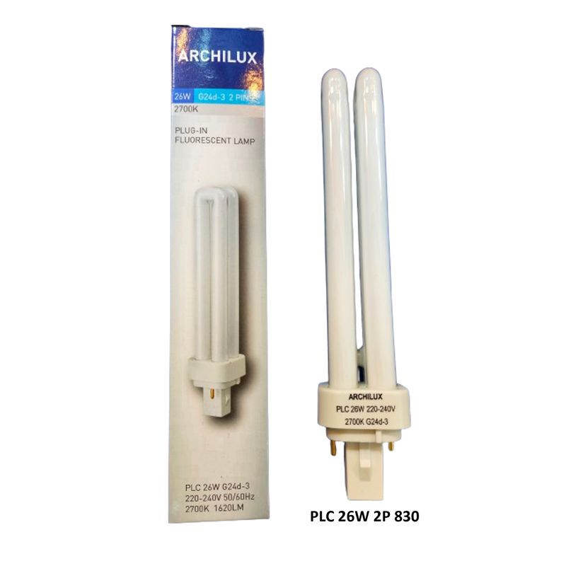 GENERICO - LÁMPARA FLUORESCENTE COMPACTA 26W 2P 830