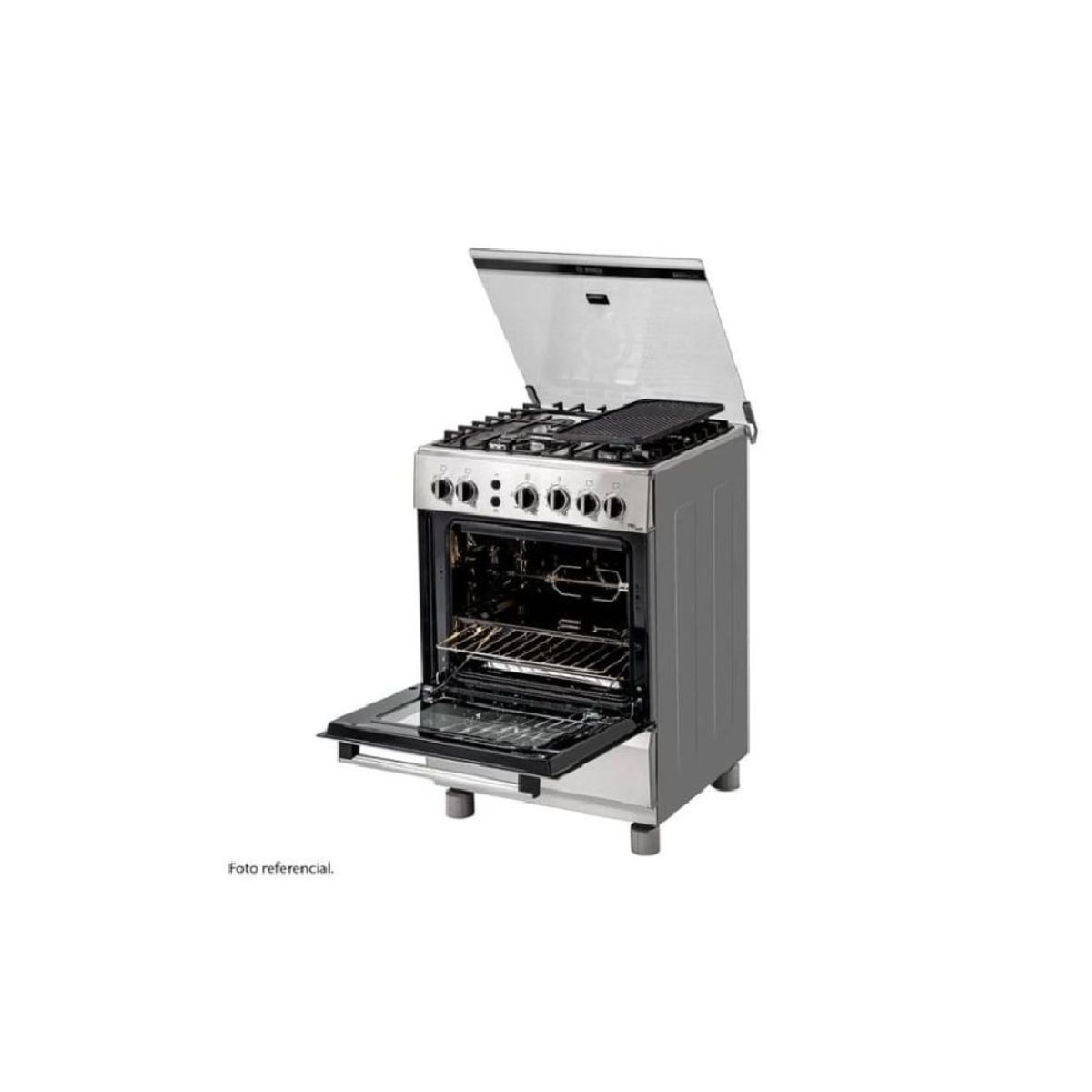 BOSCH - Cocina Bosch PRO449 MAX a Gas de Pie 24" 4 Hornillas Acero Inoxidable