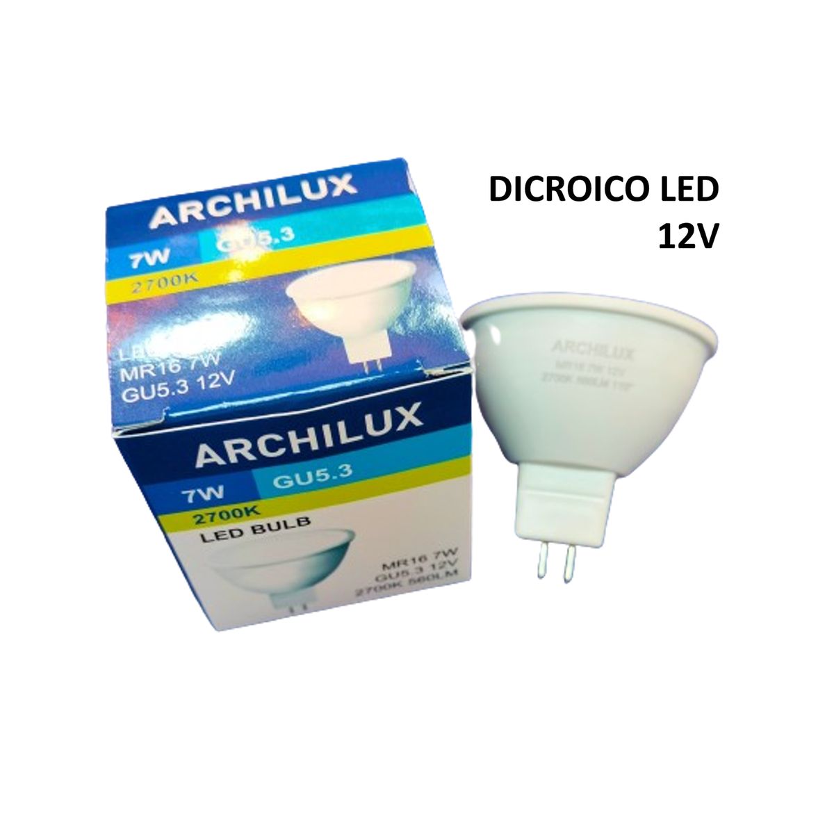 GENERICO - DICROICO LED 12V 7W PIN