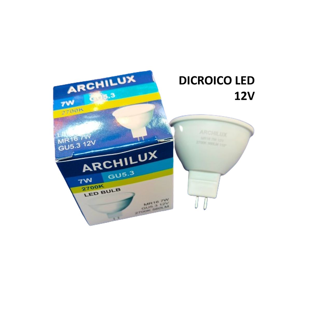 GENERICO - DICROICO LED 12V 7W PIN