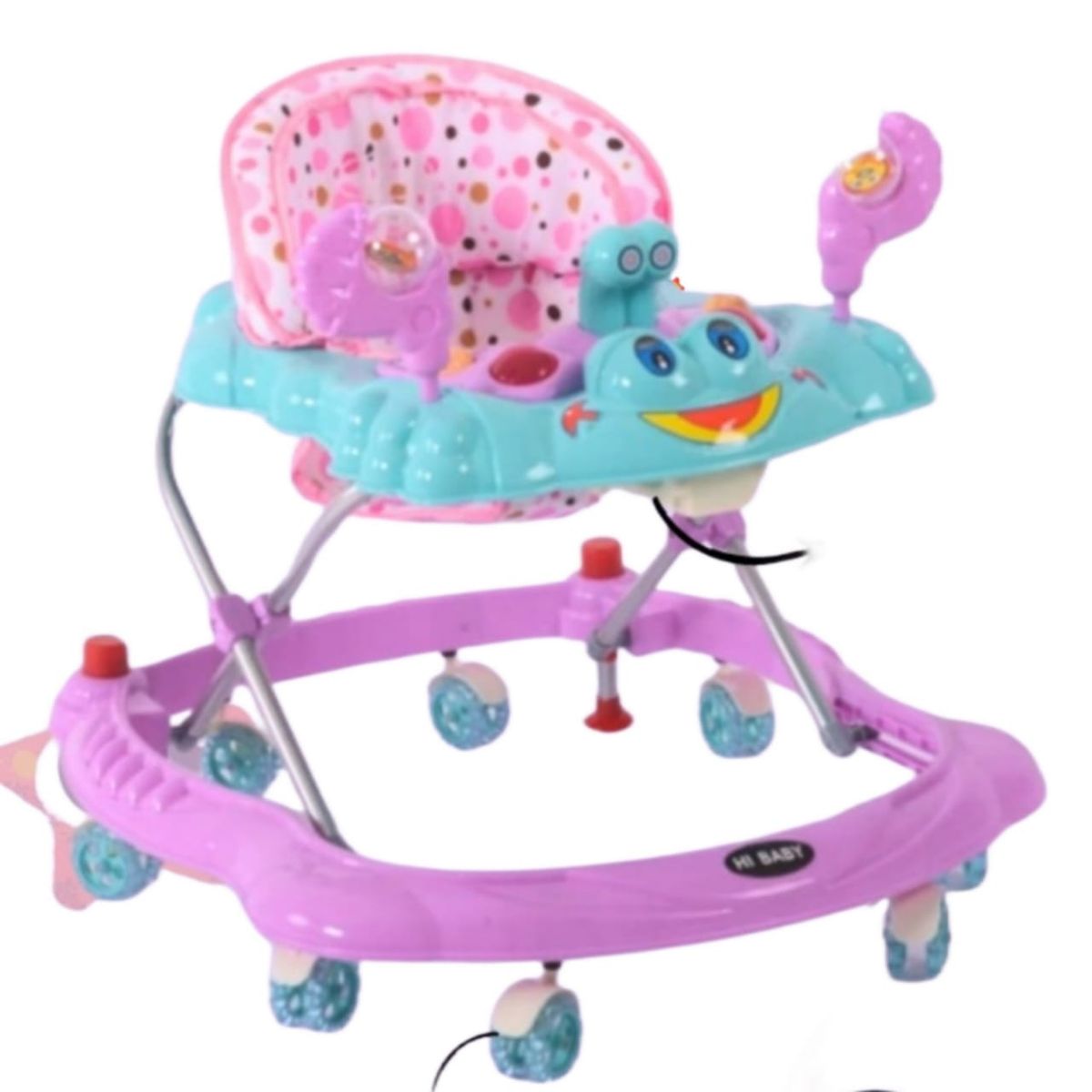 GENERICO - Andador para Bebes CANGREJO -TURQUESA CON LILA