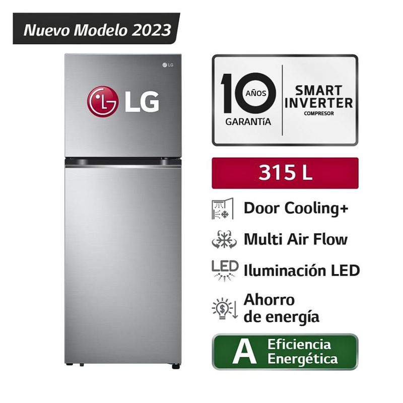 LG - Refrigeradora LG 315L Top Freezer Door Cooling GT31BPP