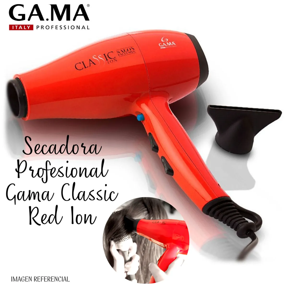 GAMA - Secadora Gama Profesional Salon Exclusive Classic Ion 2200 watts.