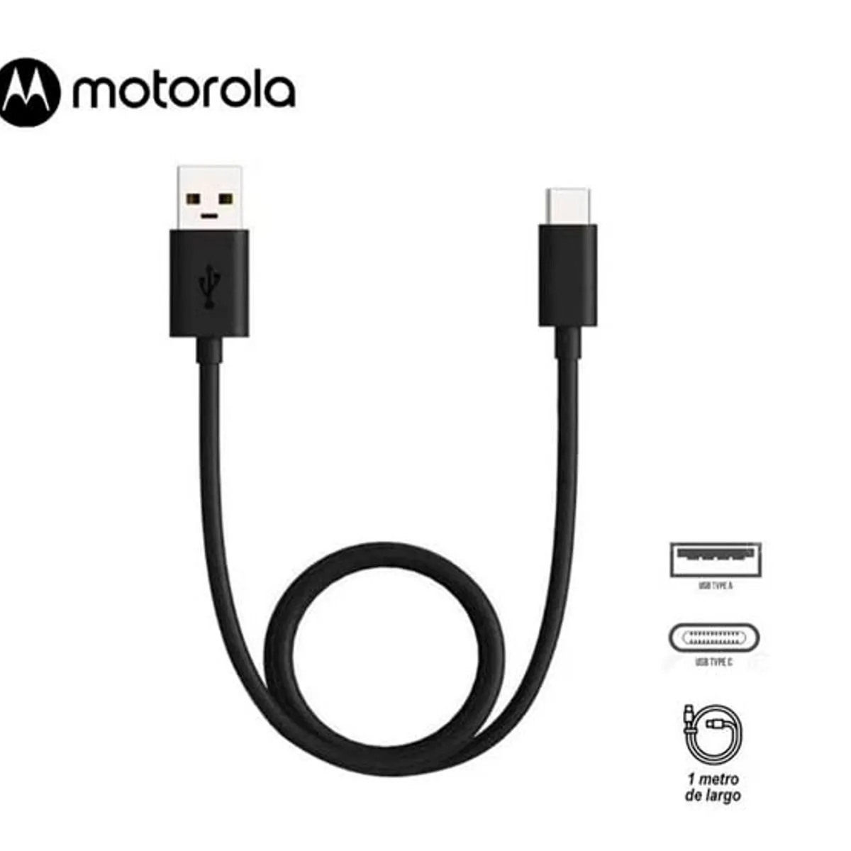 MOTOROLA - Cable motorola usb tipo c turbopower 3.1 original - negro