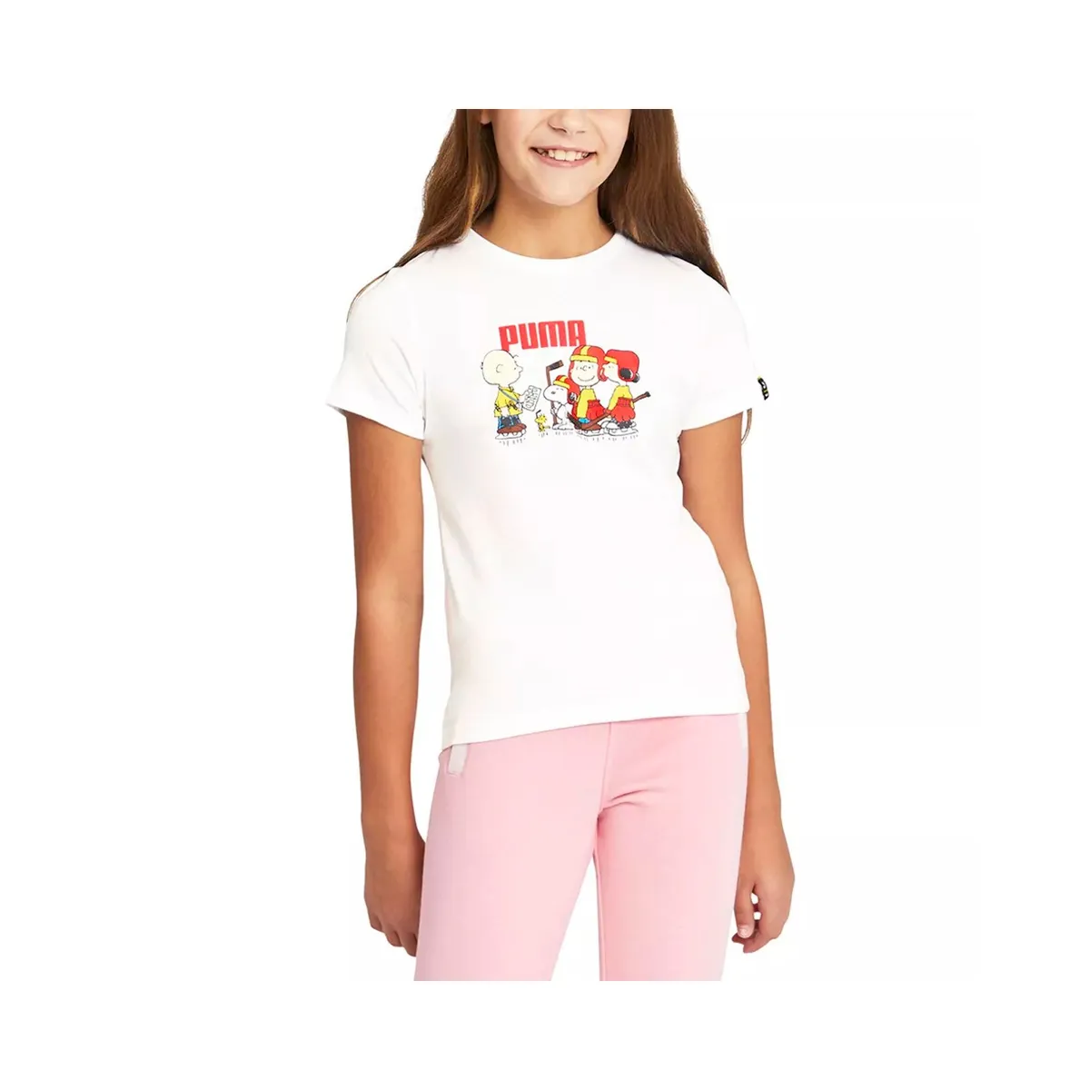 PUMA - Puma Polo Peanuts Crew Neck Short Sleeve 2 Niñas