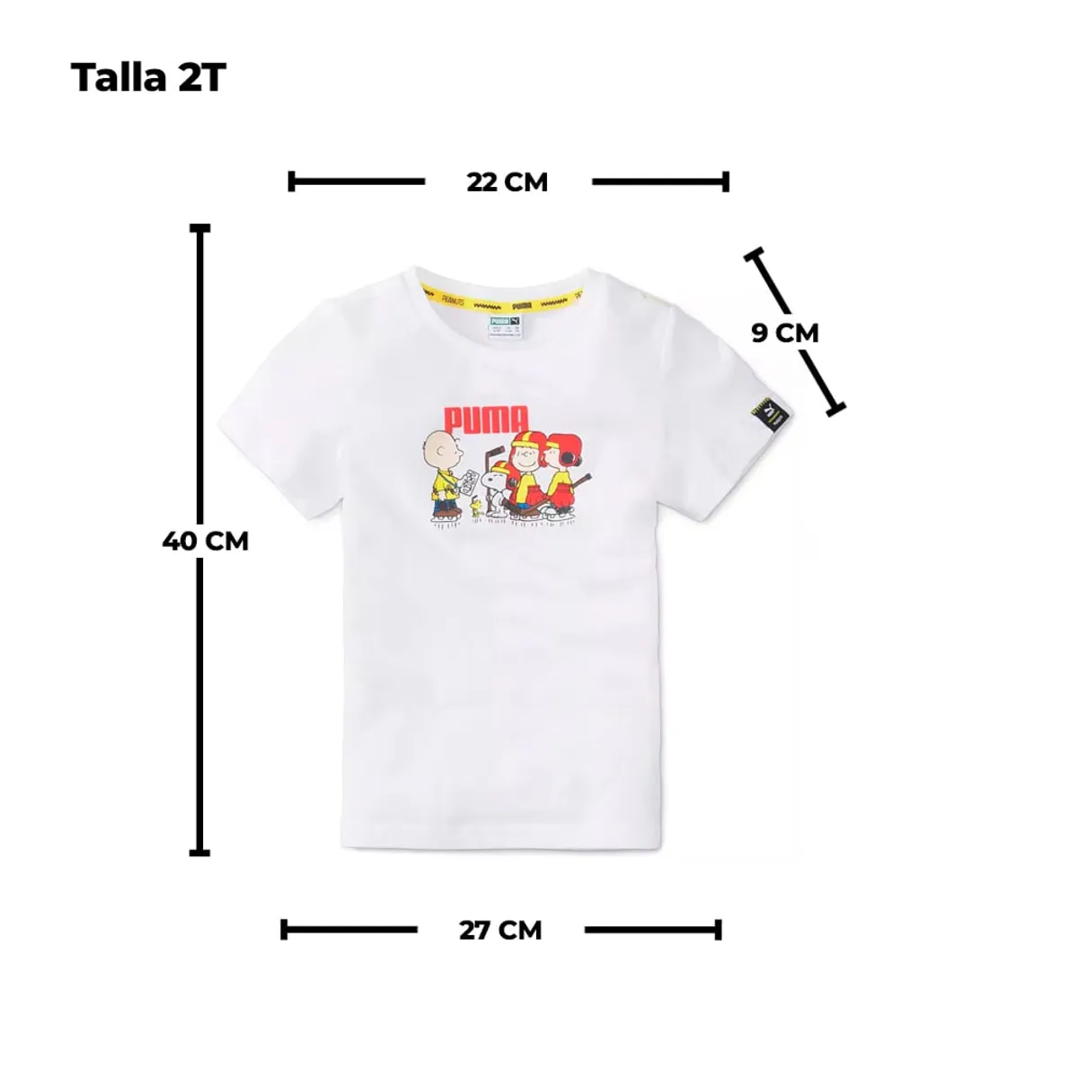 PUMA - Puma Polo Peanuts Crew Neck Short Sleeve 2 Niñas