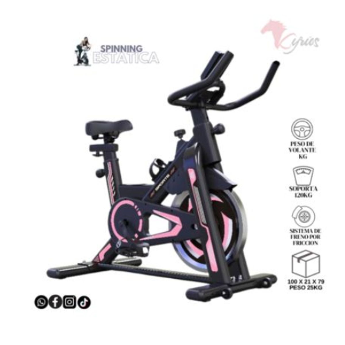 GENERICO - Spinning Rosado Volante 12K