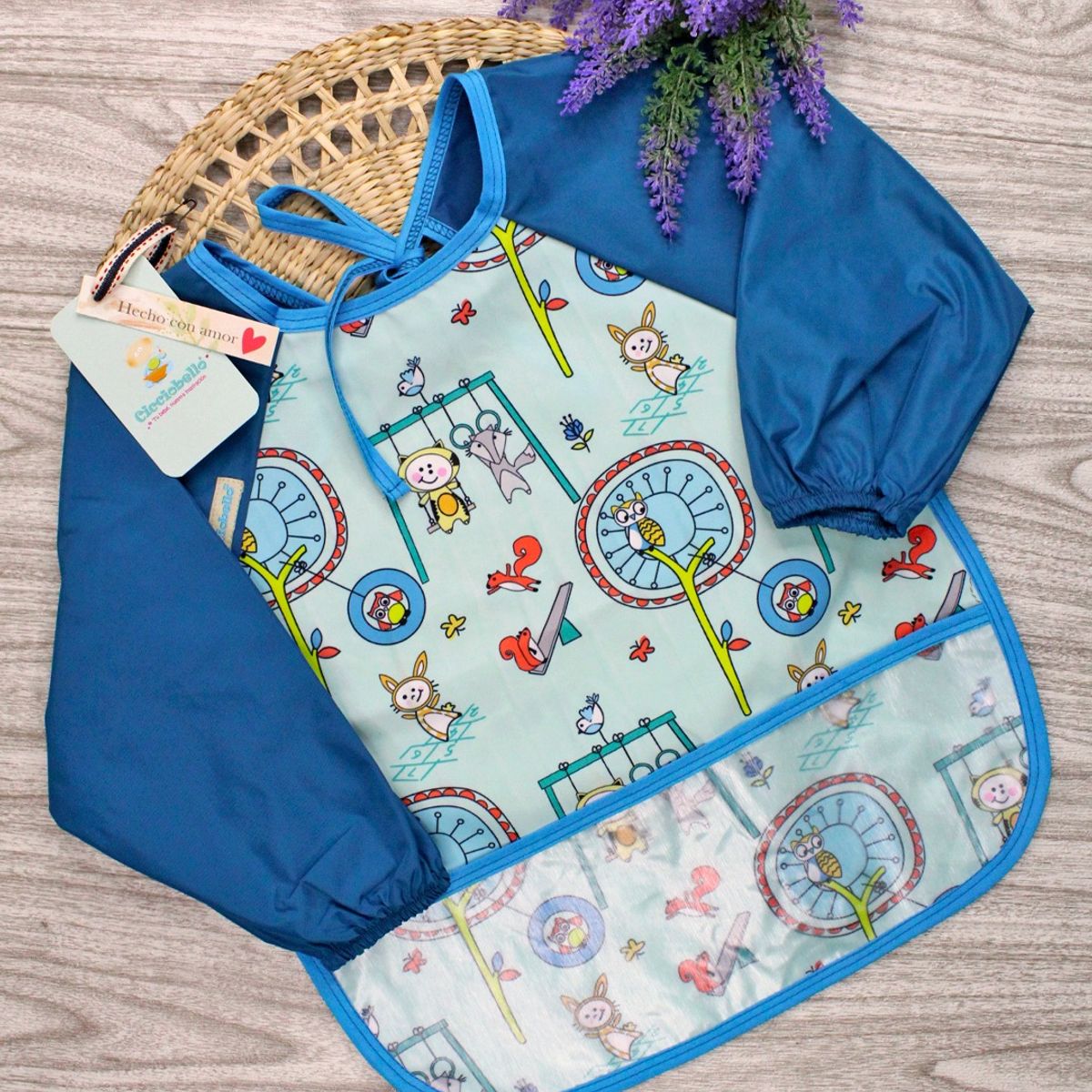 VARIOS - Mandil Babero Azul para Bebé Niño Cicciobello