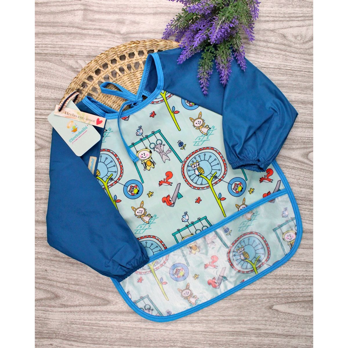 VARIOS - Mandil Babero Azul para Bebé Niño Cicciobello