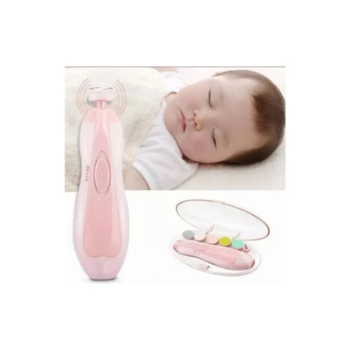 GENERICO - Corta uñas con lima para bebe Rosado - niñas