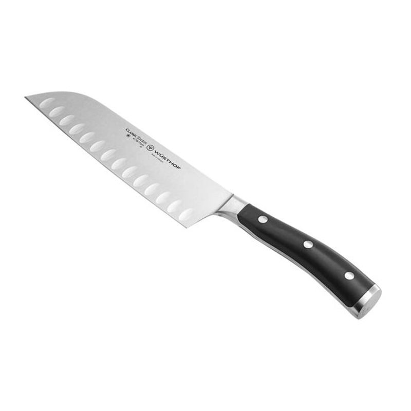 WUSTHOF - Cuchillo Santoku Classic Ikon de filo alveolado de 17cm