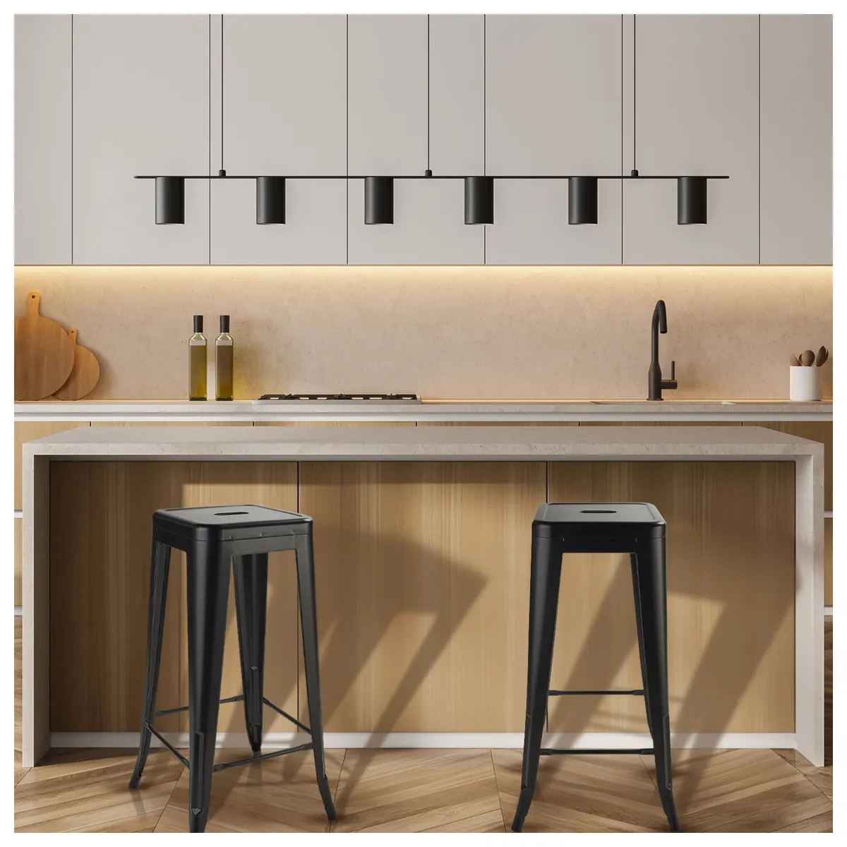 NOVAHUS - Banco de Bar Metal Tolix Negro