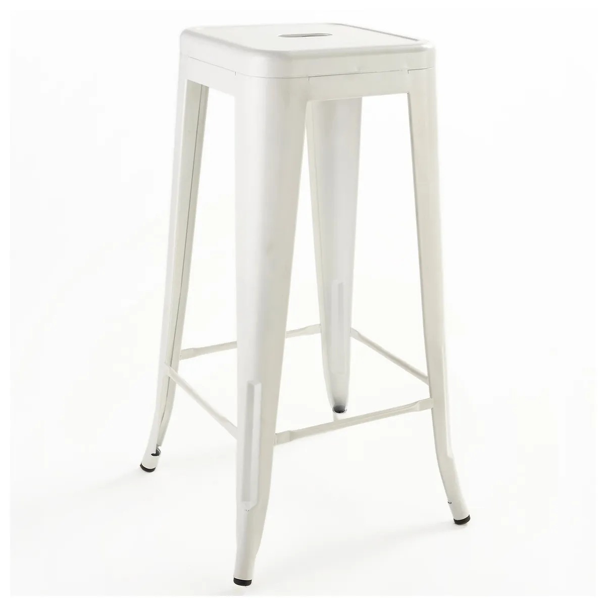 NOVAHUS - Banco de Bar Metal Tolix Blanco