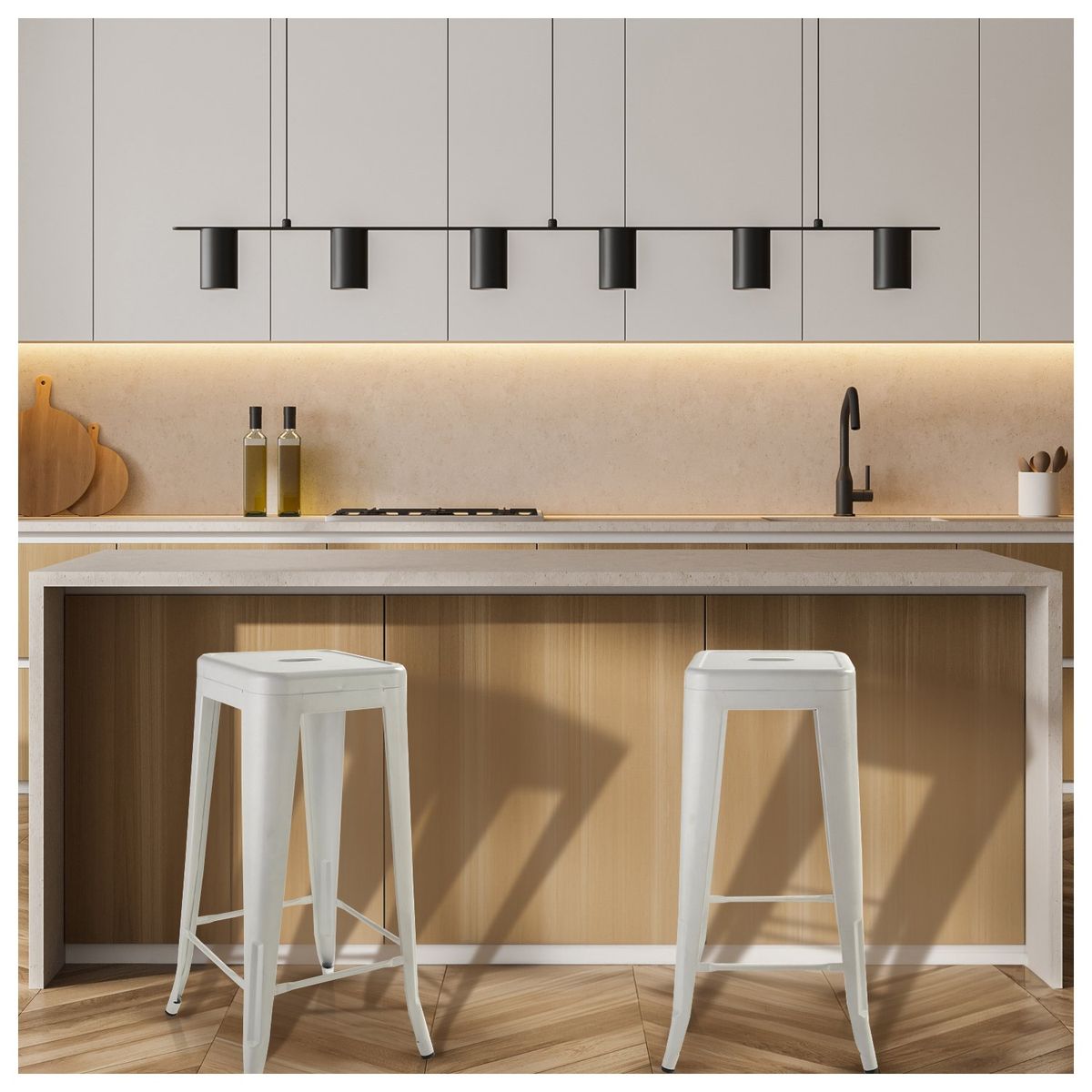 NOVAHUS - Banco de Bar Metal Tolix Blanco