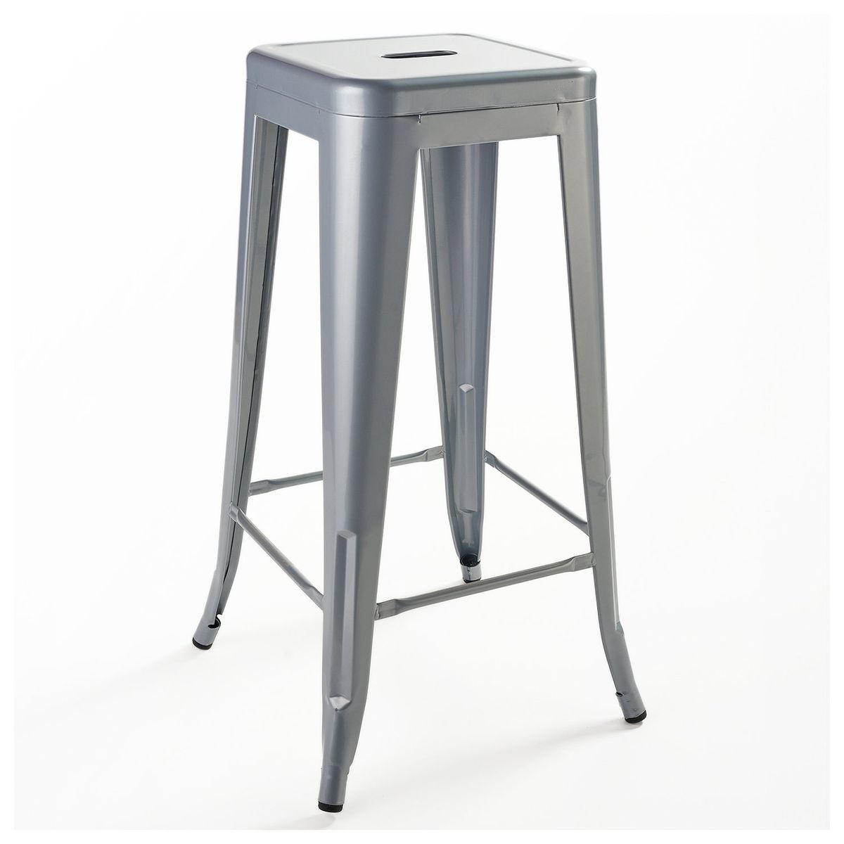 NOVAHUS - Banco de Bar Metal Tolix Gris