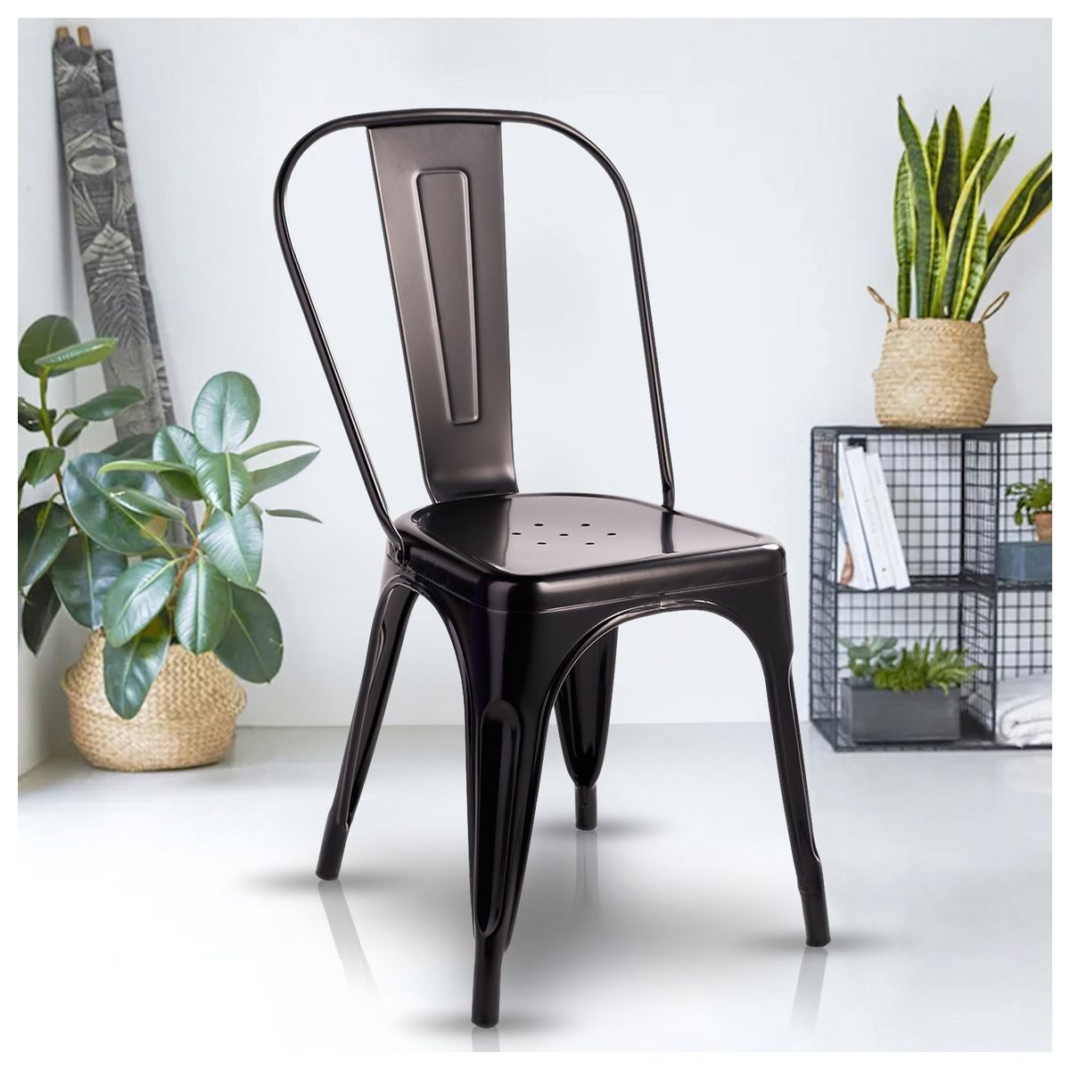 NOVAHUS - Silla de Comedor Tolix Negro