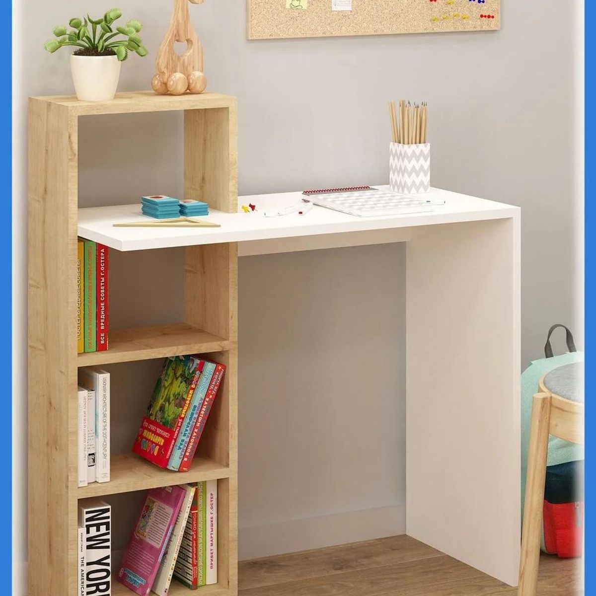 MUEBLES CRISOSTOMO - Escritorio Librero Malva 85cm