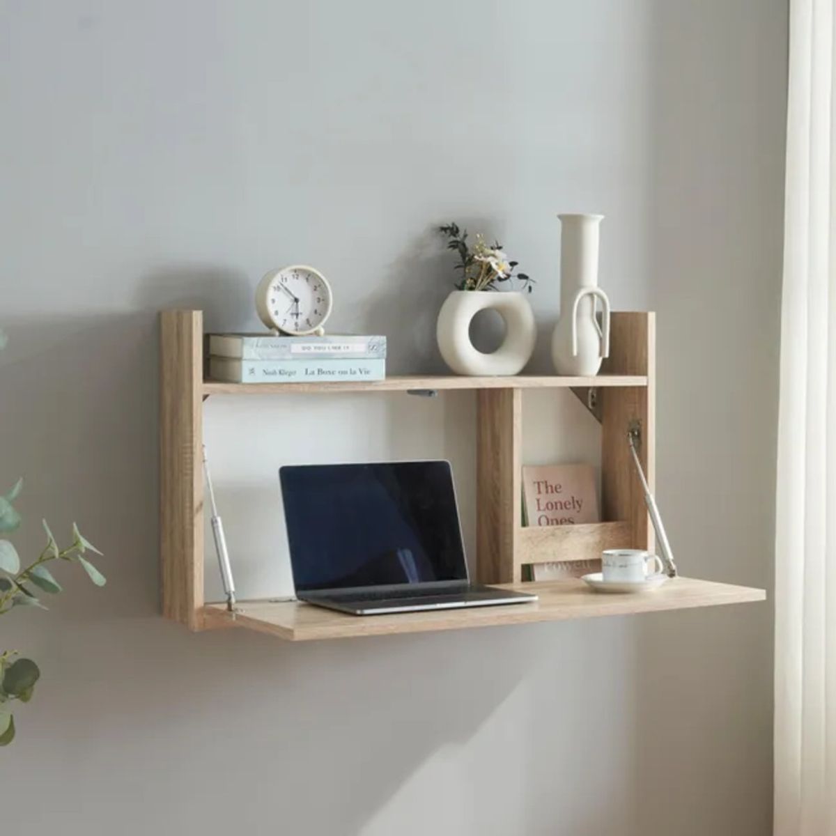 TU MESITA - Escritorio Flotante y Plegable Rogger color Haya TU MESITA