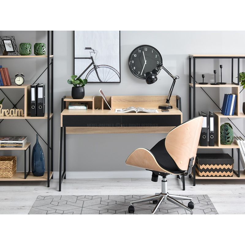 TU MESITA - Escritorio Moderno Rikko color HayaNegro TU MESITA 2 cajones