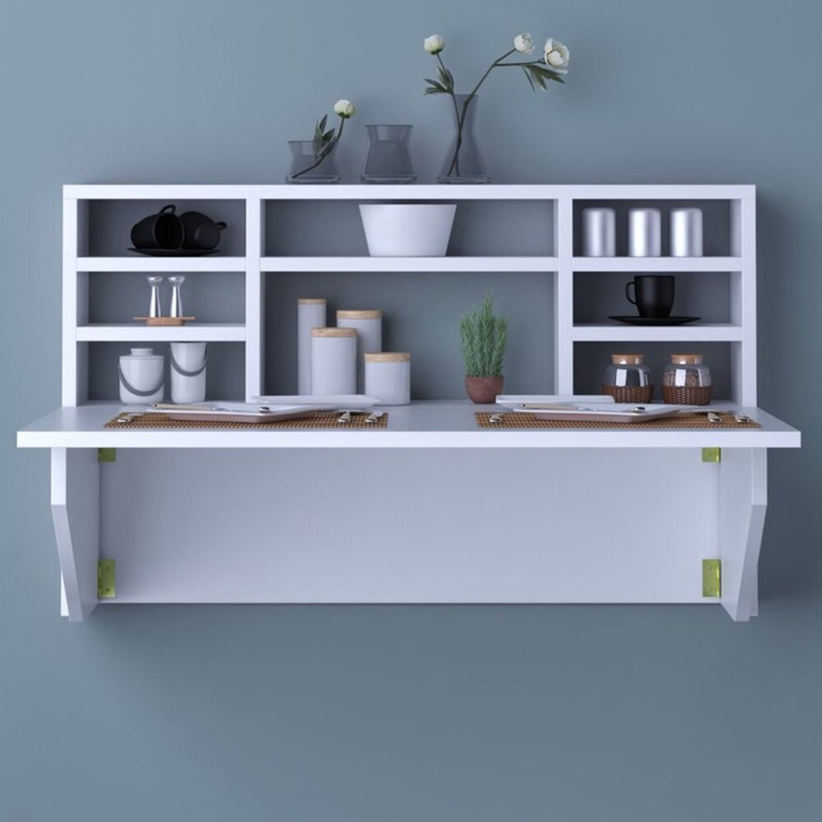 TU MESITA - Escritorio Flotante y Plegable Medellin color Blanco TU MESITA