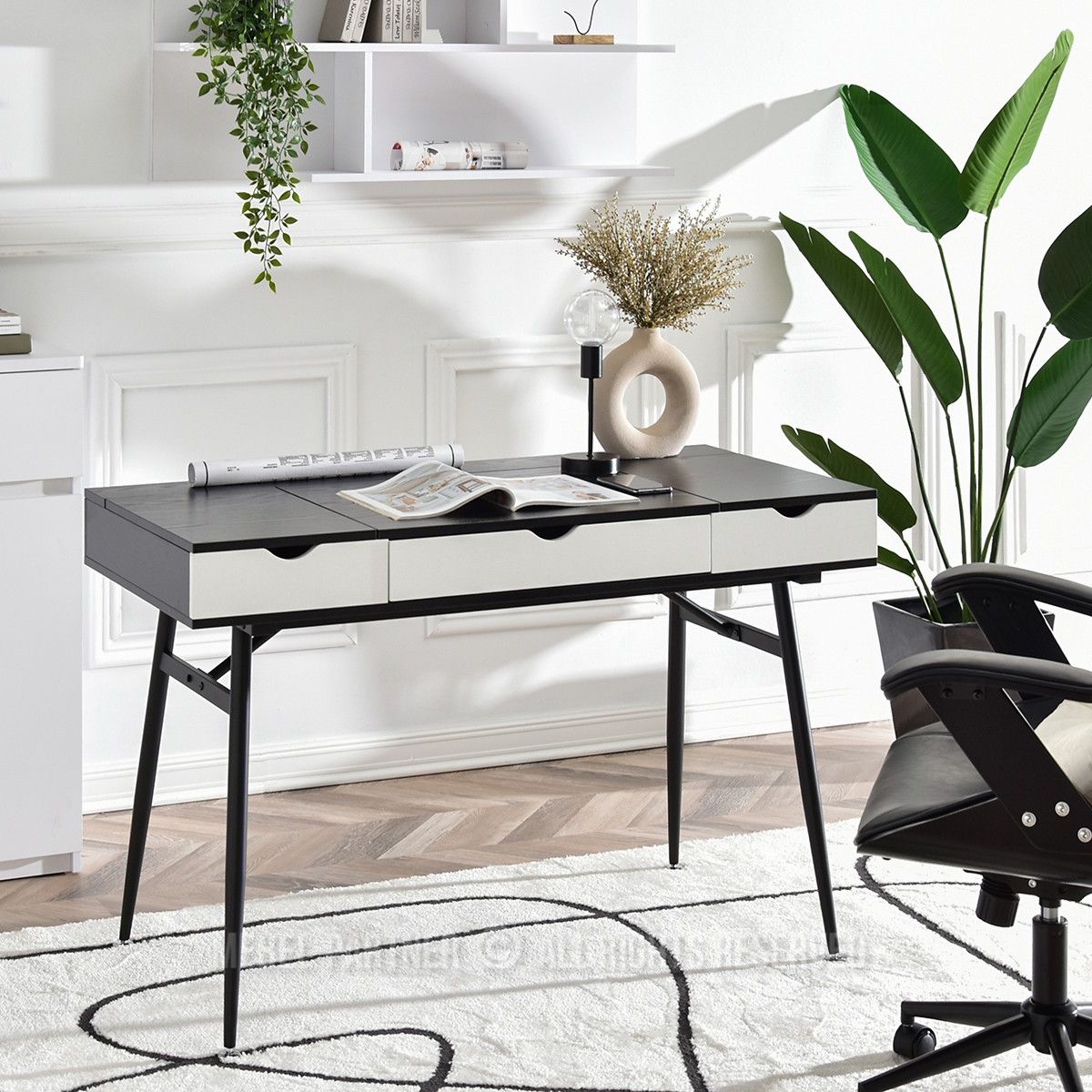 TU MESITA - Escritorio Moderno Tiggo color BlancoNegro TU MESITA