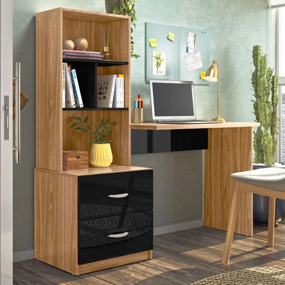 TU MESITA - Escritorio Juvenil Moderno Nazca color MarrónNegro TU MESITA