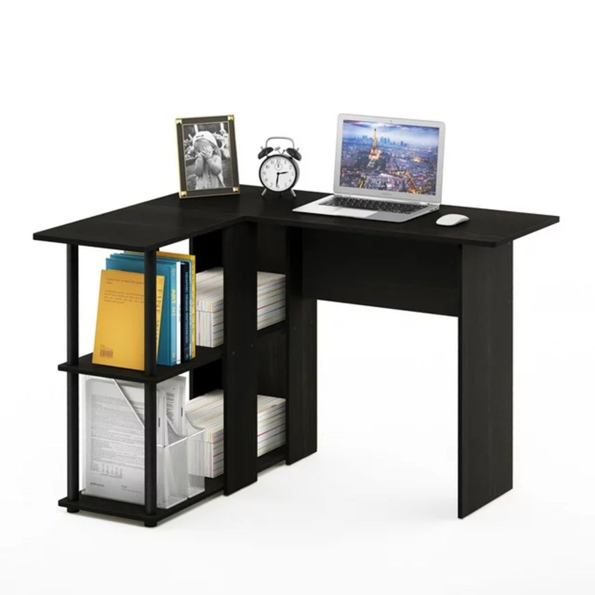 TU MESITA - Escritorio en L Trevor color Negro TU MESITA