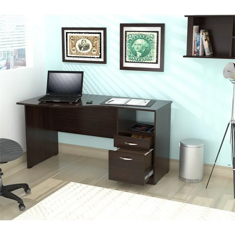 TU MESITA - Escritorio Clásico Jessy color Marrón 2 cajones TU MESITA
