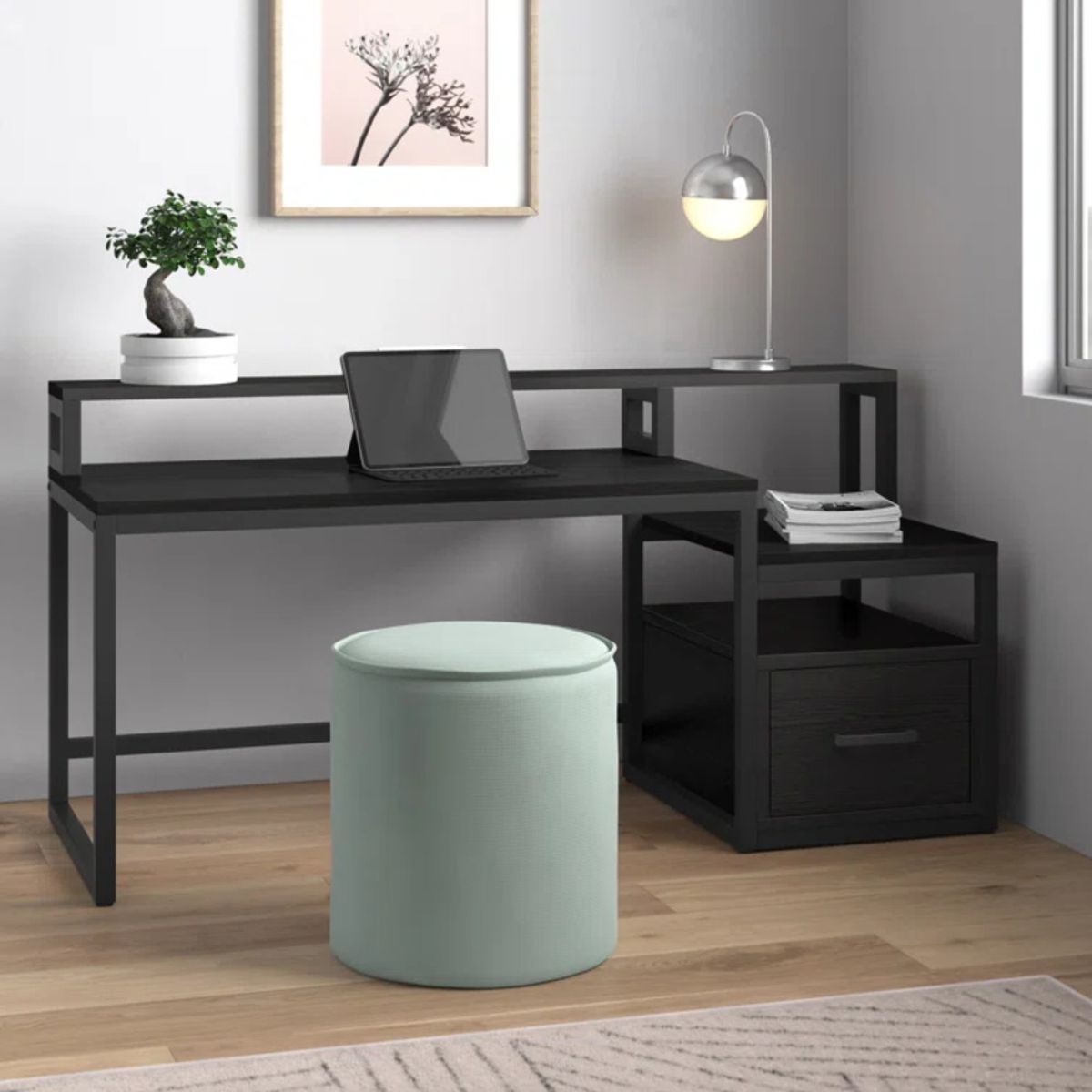 TU MESITA - Escritorio Industrial Bulgary color Negro en TU MESITA