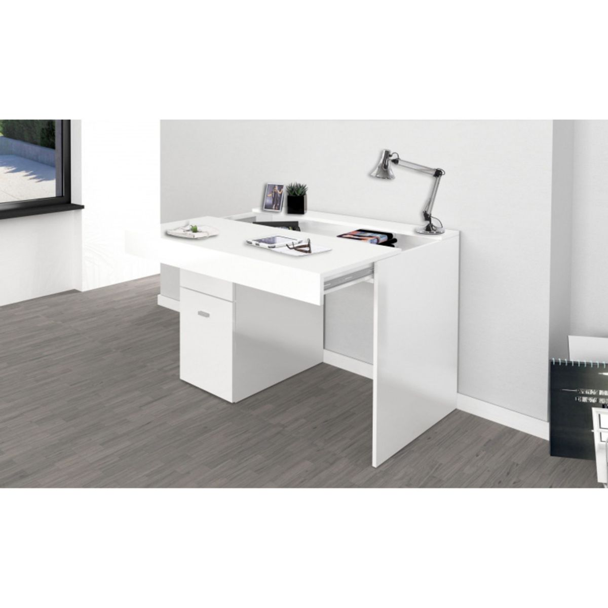 TU MESITA - Escritorio Extensible Jimy color Blanco TU MESITA