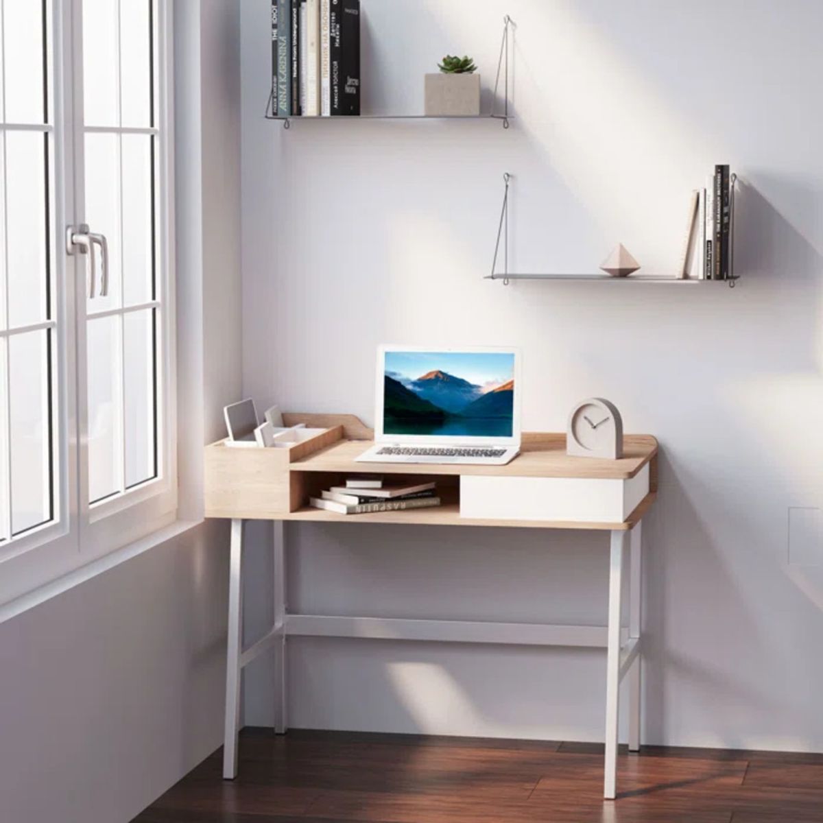 TU MESITA - Escritorio Juvenil Carly color BlancoDuna 1 cajón TU MESITA