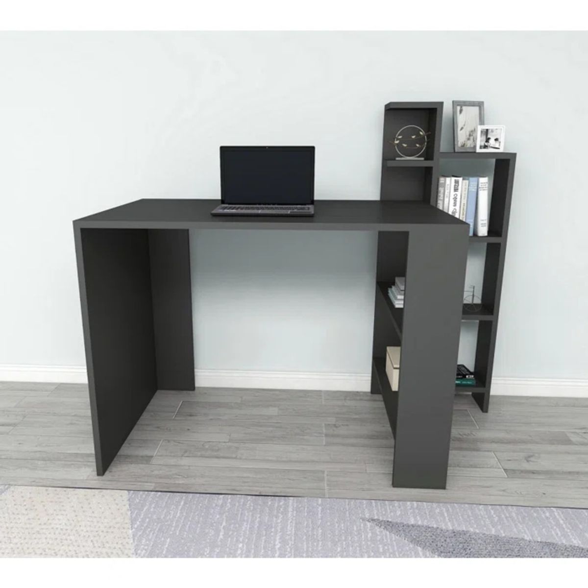 TU MESITA - Escritorio Moderno Palace con Librero color Negro TU MESITA